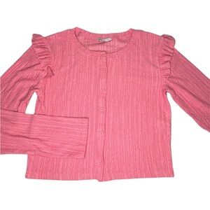 Zara Pink Long Sleeve Button Blouse